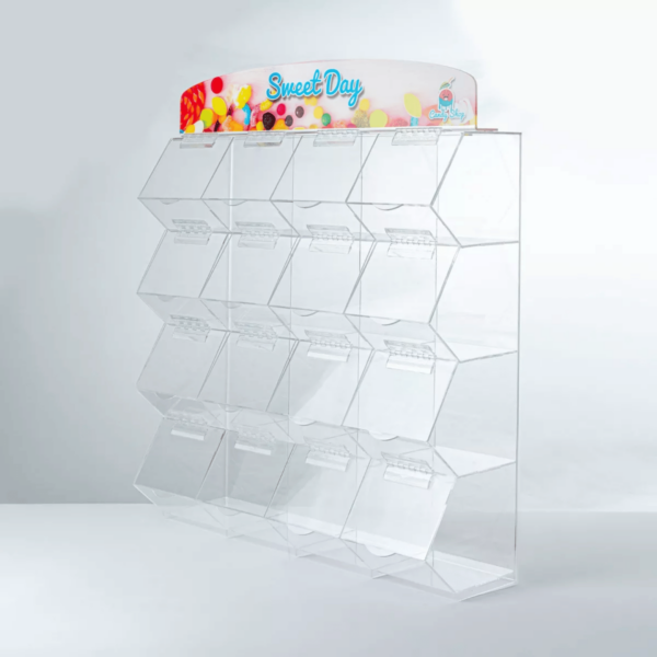 Dulcero En Acrílico Exhibidor Dulces Con Puertas 16 Espacios - Image 2