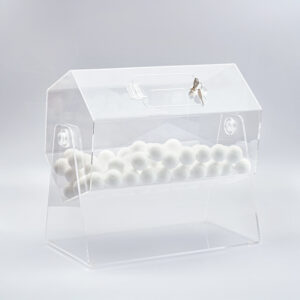 Tómbola De Acrílico 30 X 40 Cms - Urna Para Sorteos Y Rifas