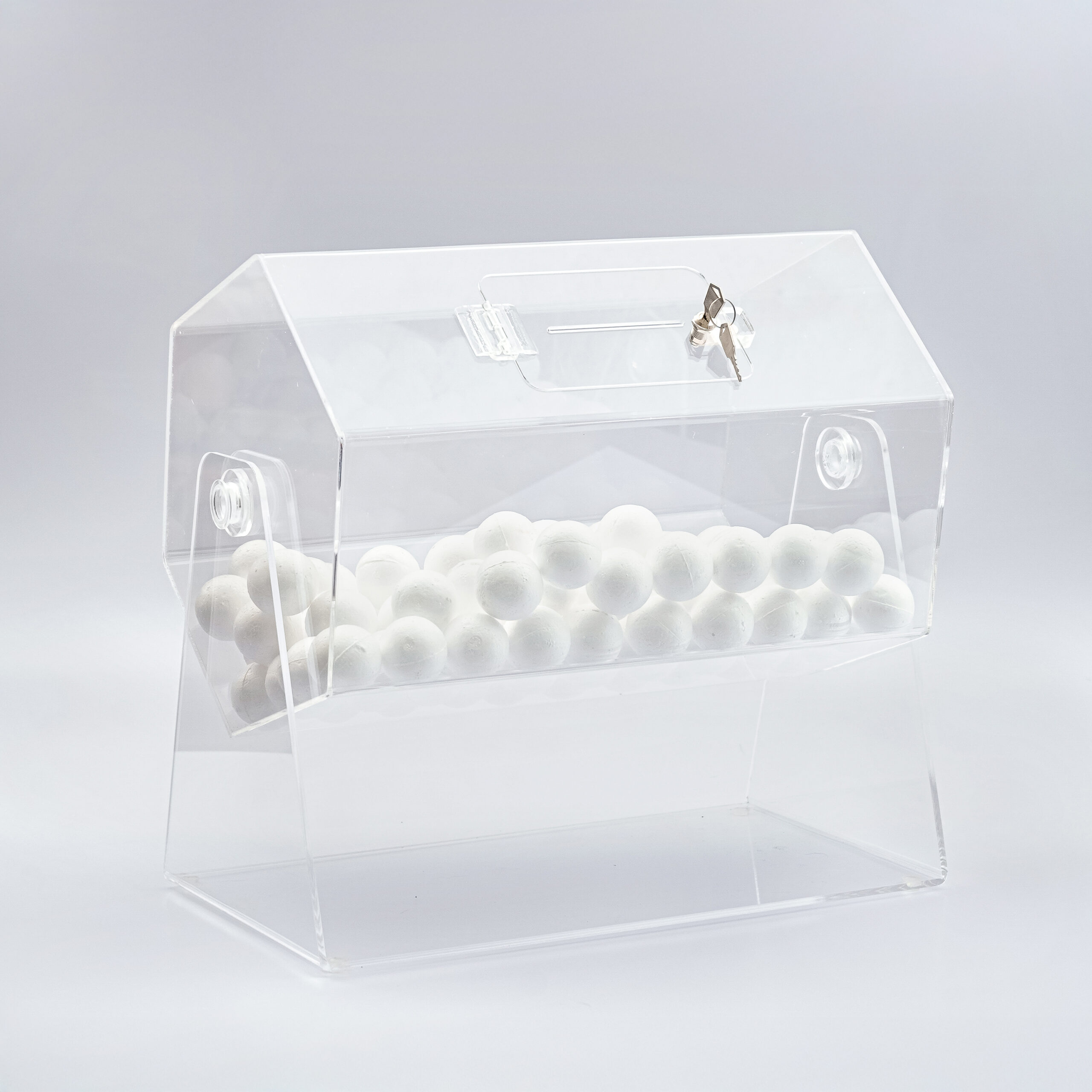 Tómbola De Acrílico 30 X 40 Cms - Urna Para Sorteos Y Rifas